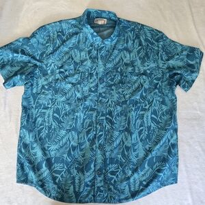Duluth Trading Shirt Men’s 2XL  Hawaiian Fishing Vented Short Sleeve